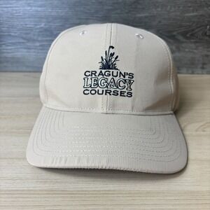 Cragun's Legacy Courses Hat Cap Strap Back Beige Golf Embroidered Mens Outdoor